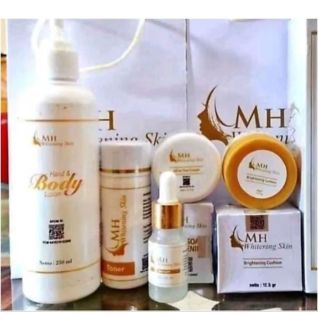 Mh Whitening skin Paketan lengkap ampuh memutihkan memudarkn flek jerawat batu melasma susah putih c