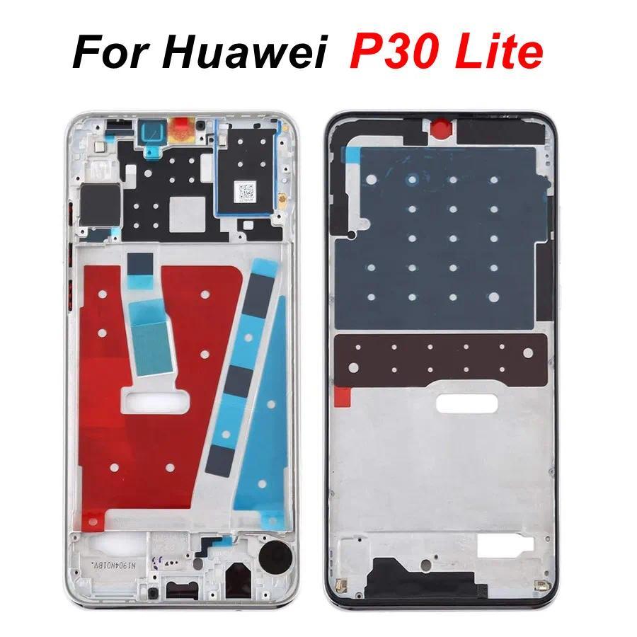 For Huawei P30 Lite Front Housing LCD Frame Bezel Middle Bezel Plate Replacement MAR-LX1m MAR-LX1 MA