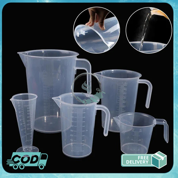 COD Gelas Takar Gelas Ukur Bahan Plastik Tebal Ukuran 500ml, 650ml | Gelas meter plastik