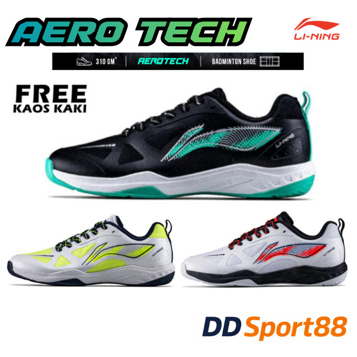 LINING AERO TECH AYTW023 Badminton Shoes - Sepatu Badminton Original LINING