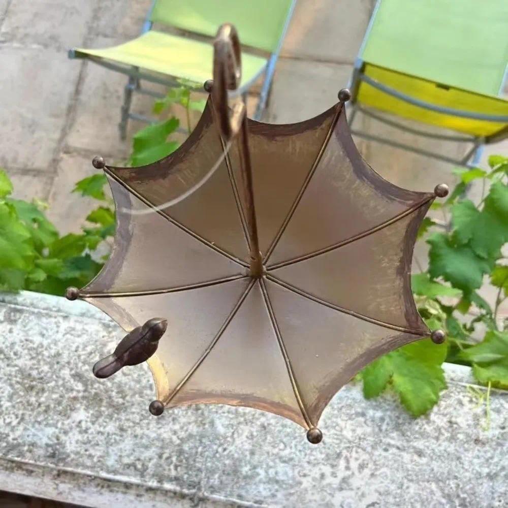 New Umbrella-shaped Bird Feeder Tray Iron Outdoor Hanging Hummingbird Feeder Bird Feeder Garden Cour