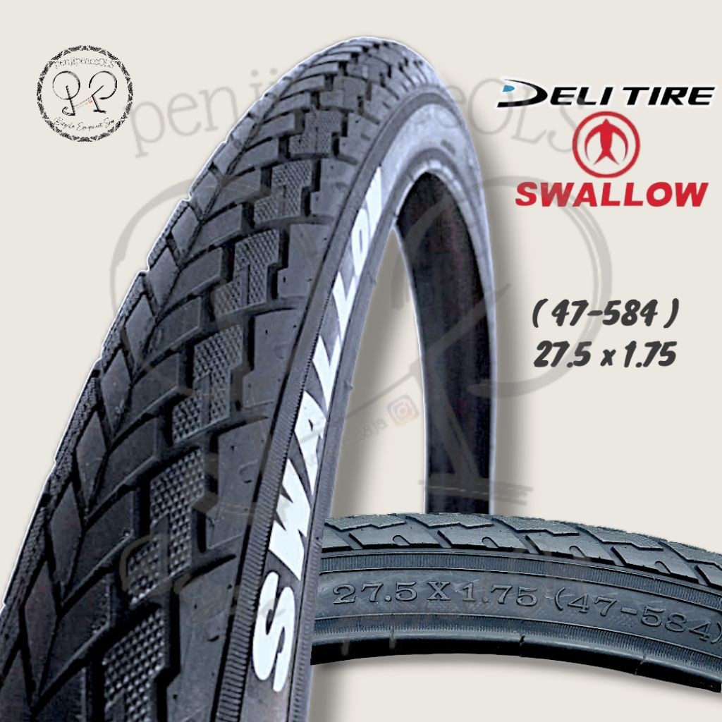 Ban luar Delitire 27.5 x 1.75 ban sepeda mtb Deli tire 27.5x1.75 ban luar swallow 27.5 inch