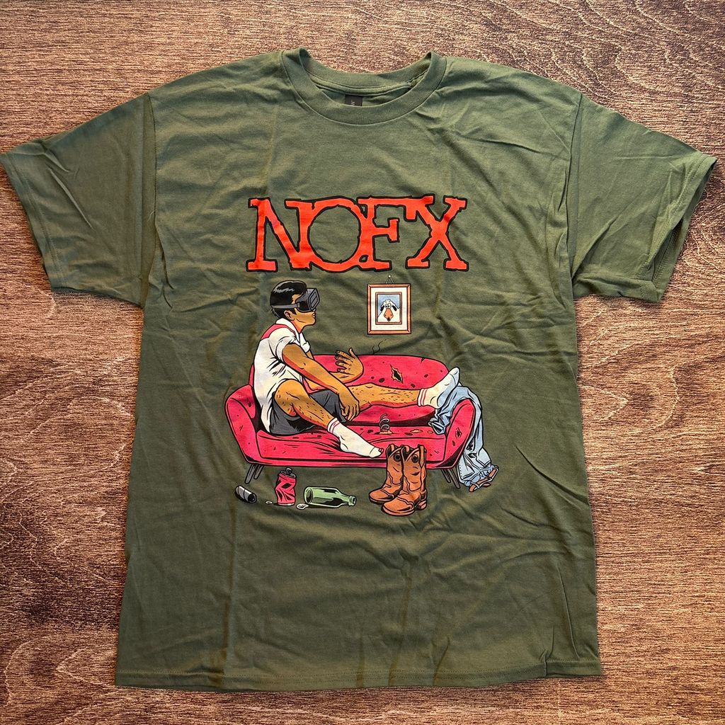 KAOS BAND OFFICIAL NOFX VIRTUAL PETTING GREEN TSHIRT ORIGINAL MERCHANDISE