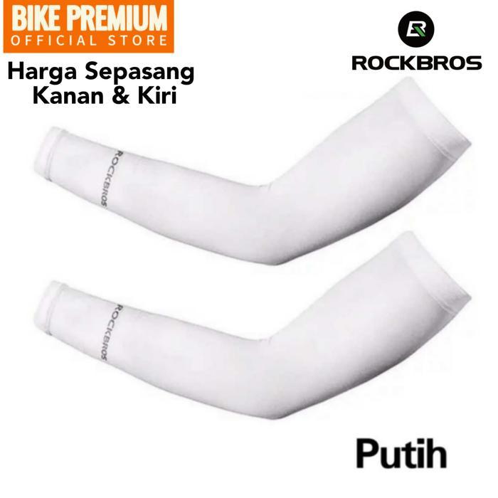 MANSET TANGAN SEPEDA PRIA & WANITA ROCKBROS XT-9002 ARM SLEEVE - Putih