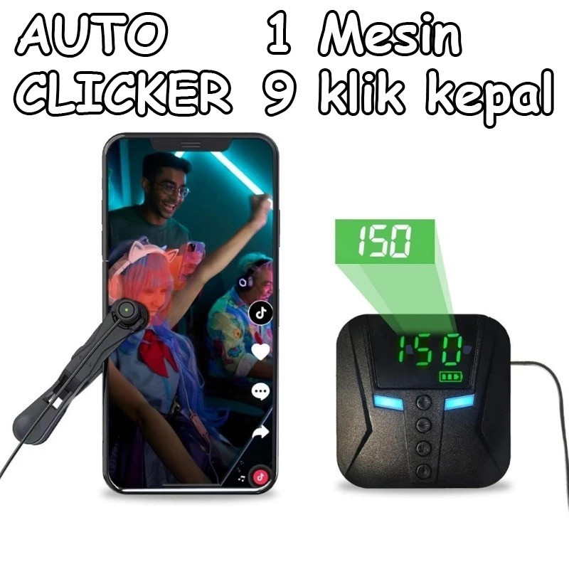 Alat Tap Tap Otomatis Layar Handphone Auto Clicker untuk Like Live TikTok Instagram Bigo Mico