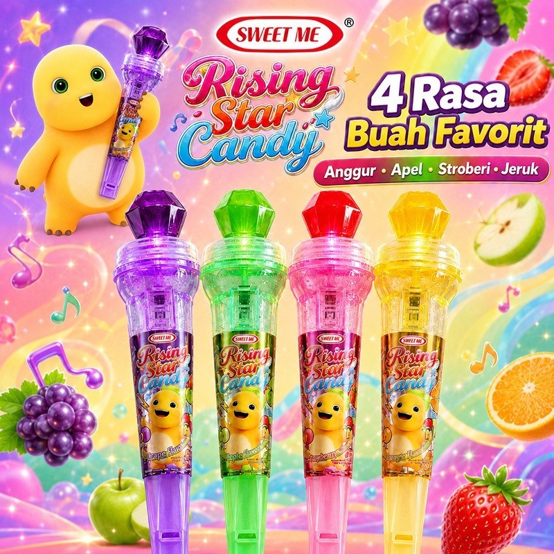 Dengan lampu, dengan peluit, tongkat mikrofon lolipop. Camilan permen anak-anak, hadiah ulang tahun,