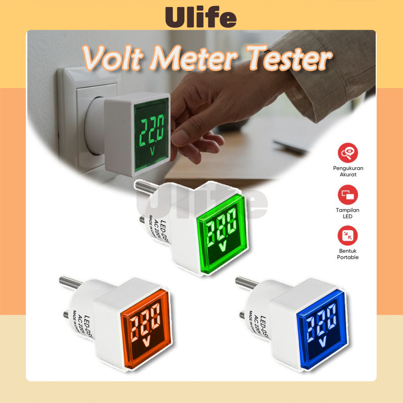 ULife Digital Voltmeter AC 220V / Volt Meter Tester / Pilot Lamp Digital Voltmeter / Lamp Digital Vo