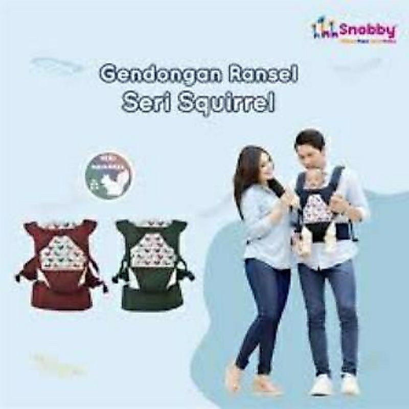 Gendongan Bayi depan Snobby squierrel saku motif TPG 5642