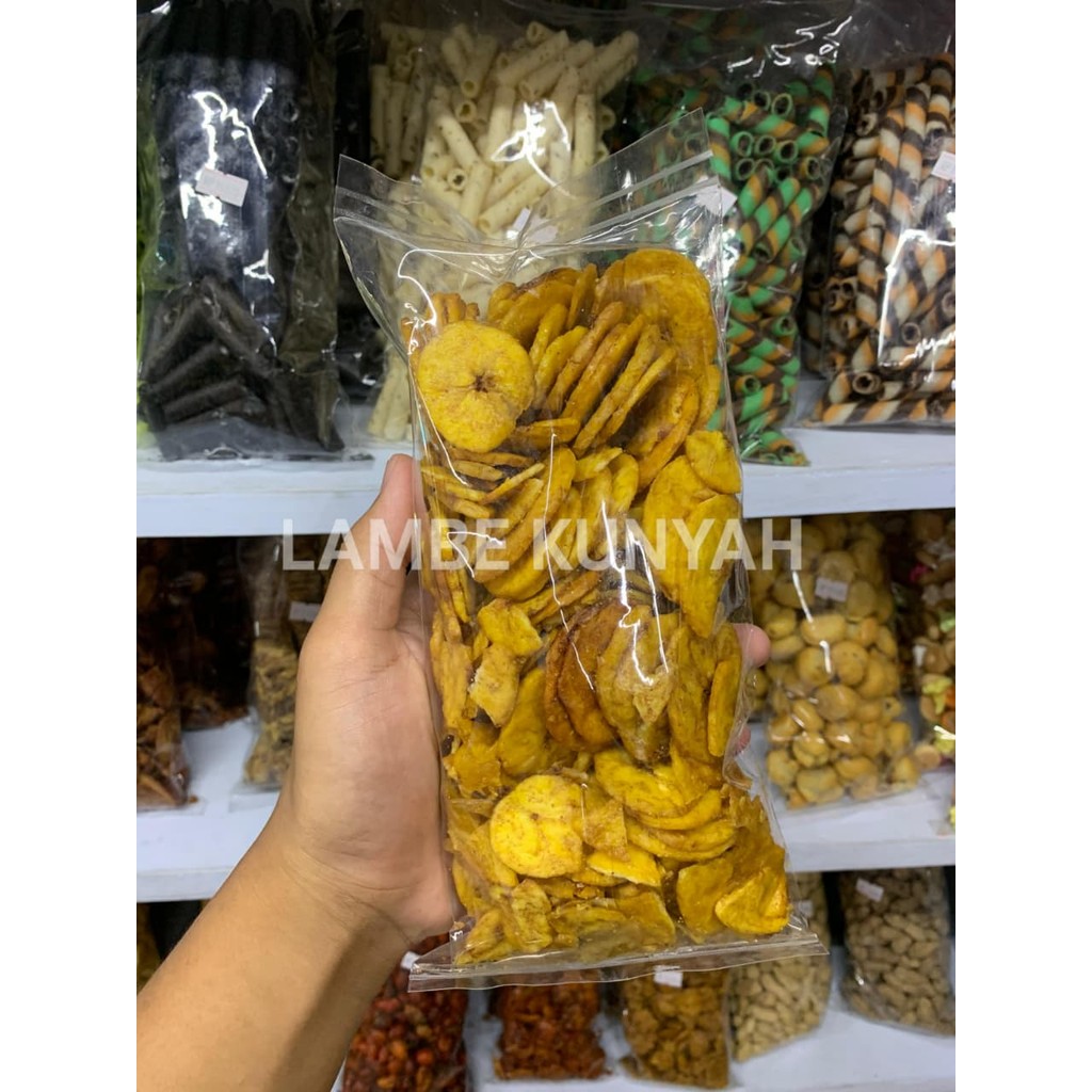

Keripik Pisang Koin 250gr Snack Kiloan | LAMBE KUNYAH SNACK
