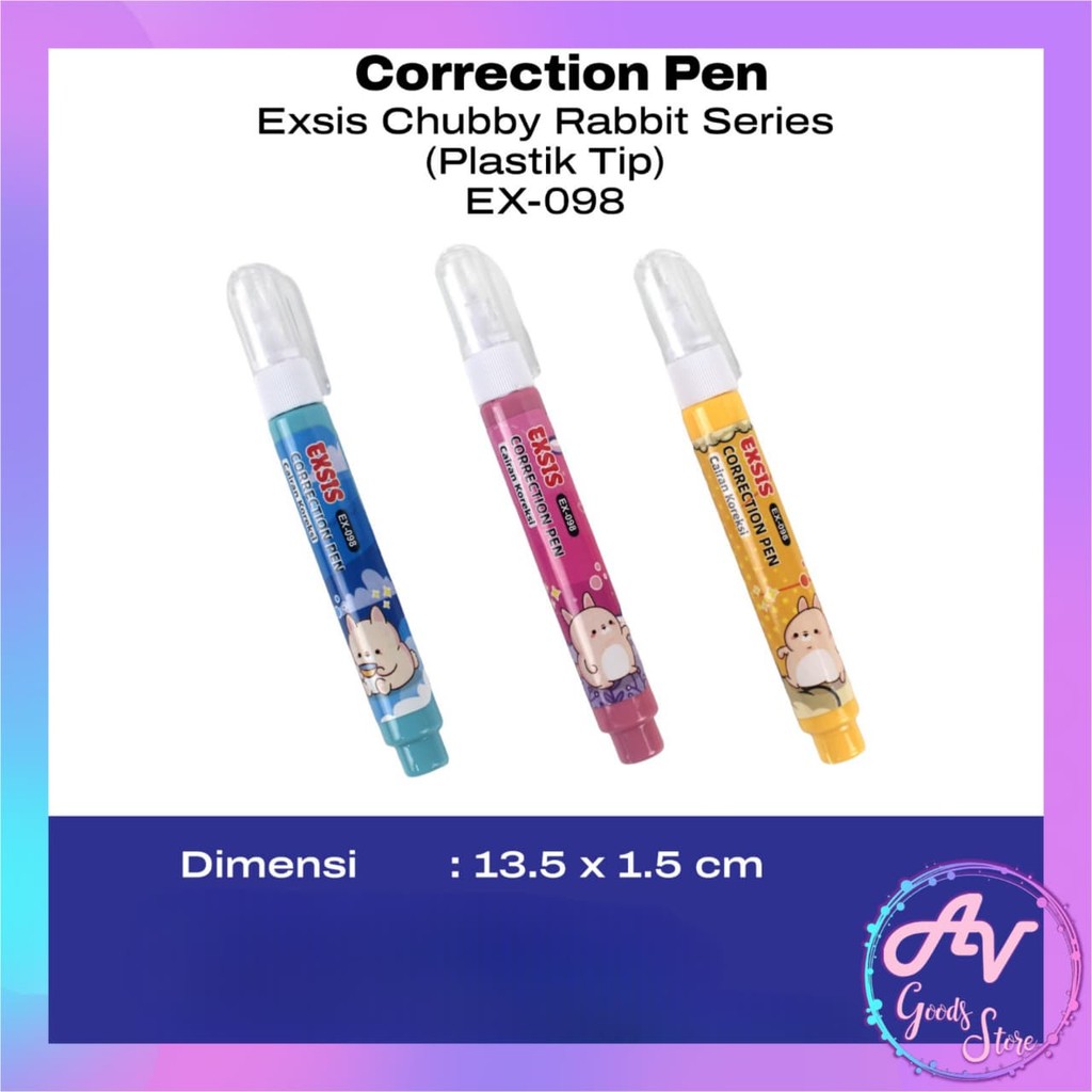 

Tip Ex Pen EX-098 / Tip X Cair / Stipo Cair / Correction Pen Fluid / Tip Ex Cair