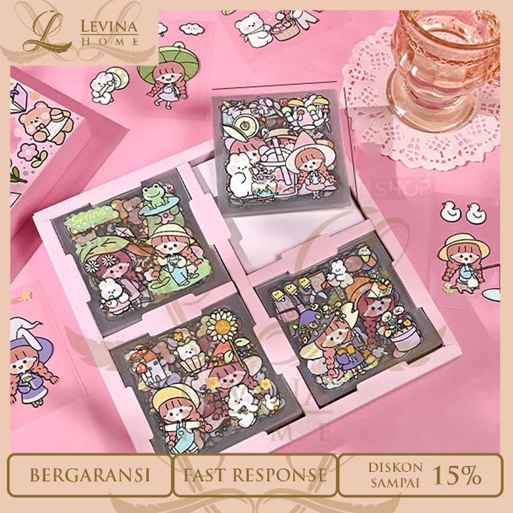 

Stiker Buku Diary Motif Kartun Korea Botol Minum Waterproof Handbook Scrapbook DIY Box Isi 100 Lembar – Levina Home