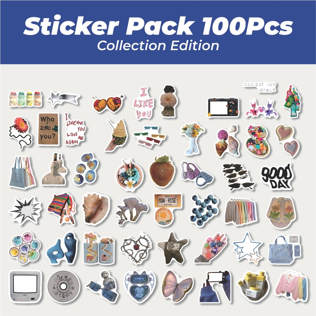 

Hot Stiker Aesthetic Retro Whimsy Vibes Lucu Anti Air Stikers Berperekat Waterproof Sticker Decal Buat Motor Helm Buku Journal Koper Casing HP Laptop Botol Minum
