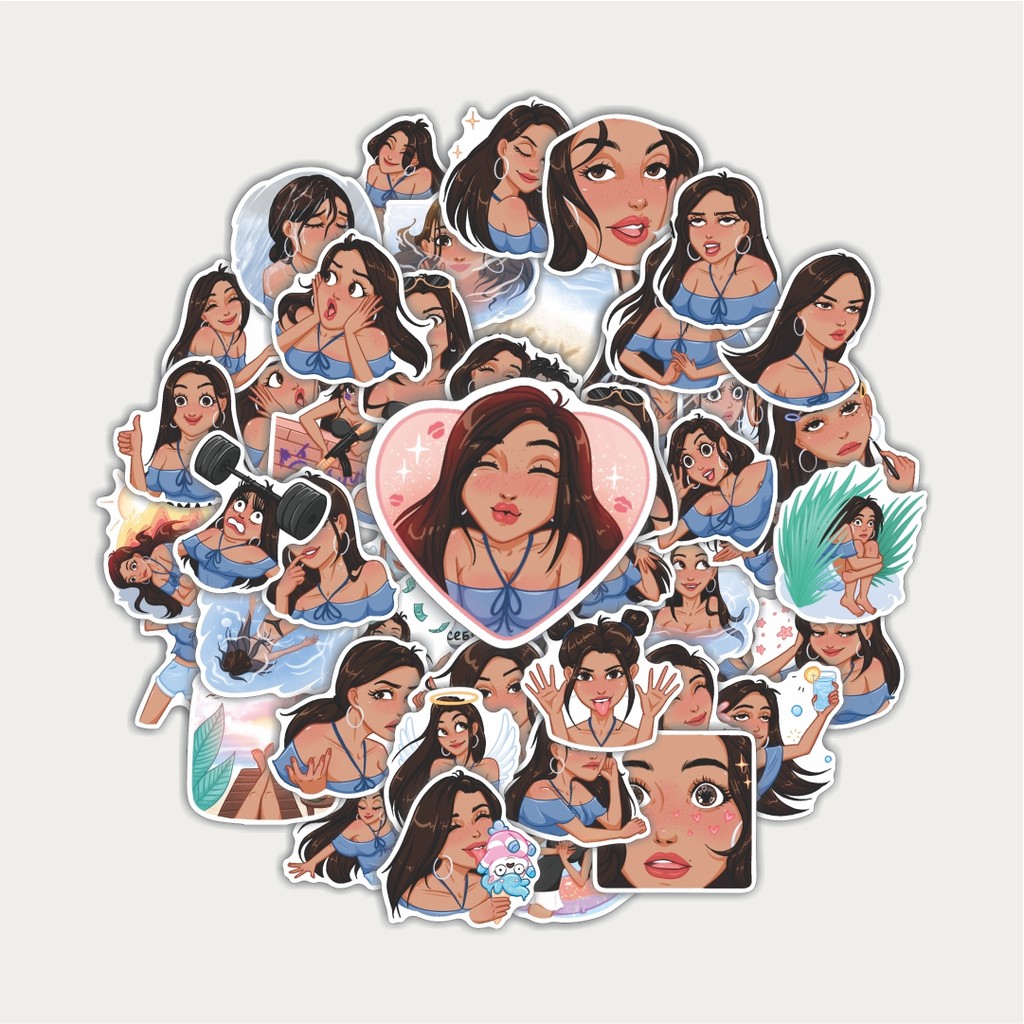

Sticker Pack Stiker Cute Girls Letta | Sticker TUMBLR | Stiker LAPTOP KOPER HELMP