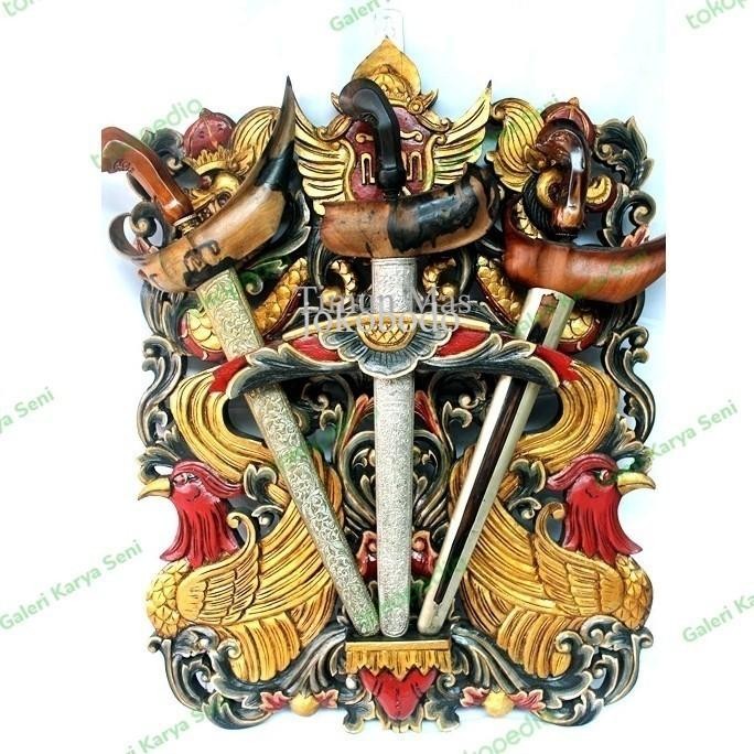 Blawong Keris Ukir Naga & Merak Logo Keraton Jogja Sungging  murah XDI II