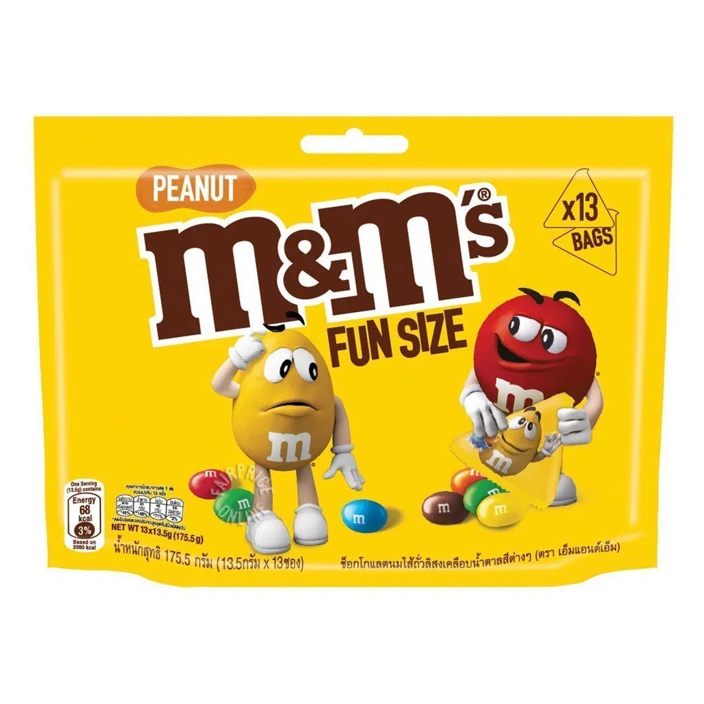 

Cokelat M&M's Peanut Chocolate Fun Size isi 13 Packs