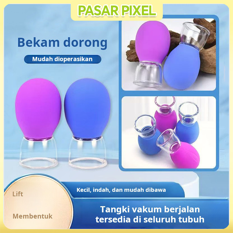 Alat bekam silikon wajah, cangkir bekam, alat pengangkat cangkir kecantikan kerokan wajah, bekam tek