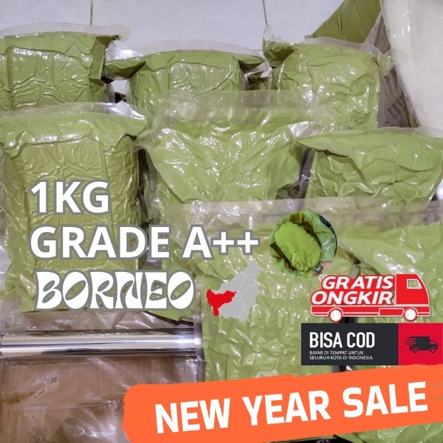 

kraton Premium Super Green keratonn Kalbar Green Asli Hulu Keratuhm Powder A+++(S+) 1kg