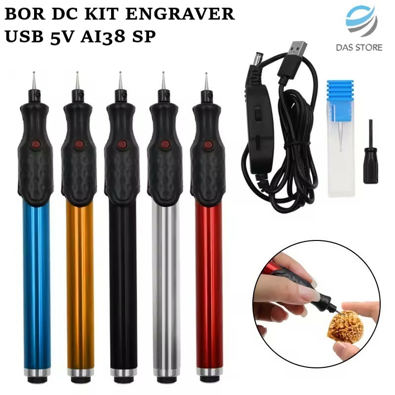 Bor dc kit Engraver USB 5V AI38 SP / Pen Alat Ukir Engrave Grafir Elektrik piring sendok kayu dan ka