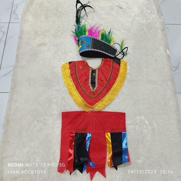 "TNKSYU" - TERBARU Kostum Kesenian Dayakan Topeng Ireng + Kuluk Topeng Ireng - 1 Set Topi - set daya