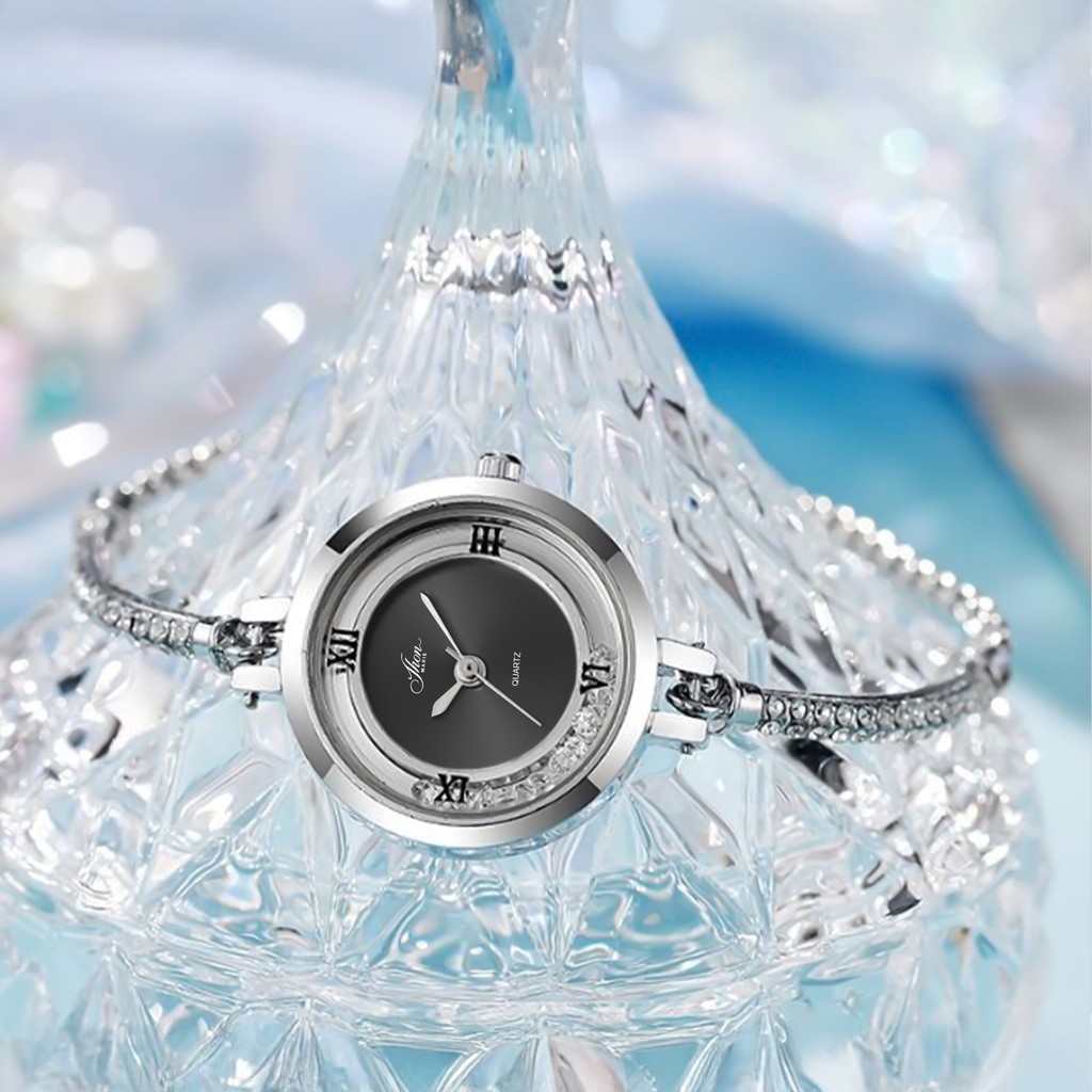 Jam Tangan Wanita Jhon Marie Jam Serut Analog Stainless Steel Aesthetic