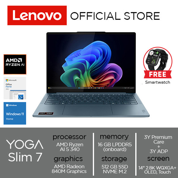 Lenovo Yoga Slim 7 14AKP10 Ryzen AI 5 340 16GB 512GB W11 OHS Touch
