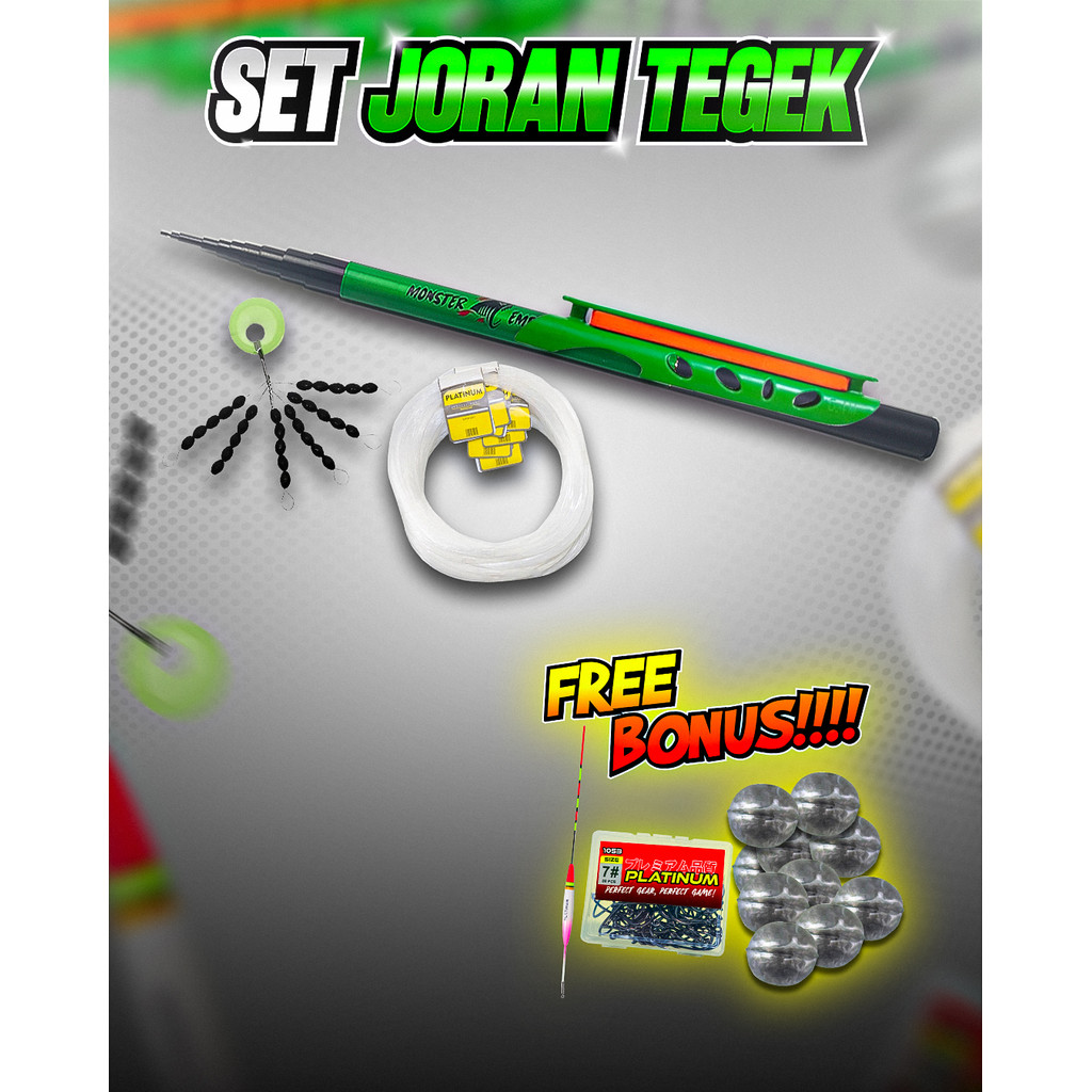 TERLENGKAP 1 SET PAKET JORAN TEGEK DENGAN KAIL TIMAH PELAMPUNG