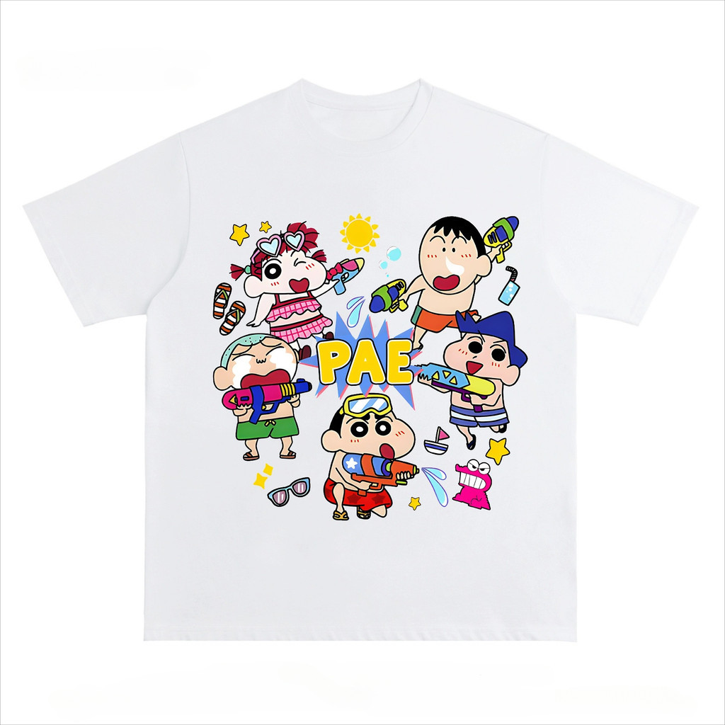 Mirage T-shirt Oversize Crayon Shin-chan Cartoon | Lengan Pendek Baju Kaos Oversize Wanita Baju | Ko