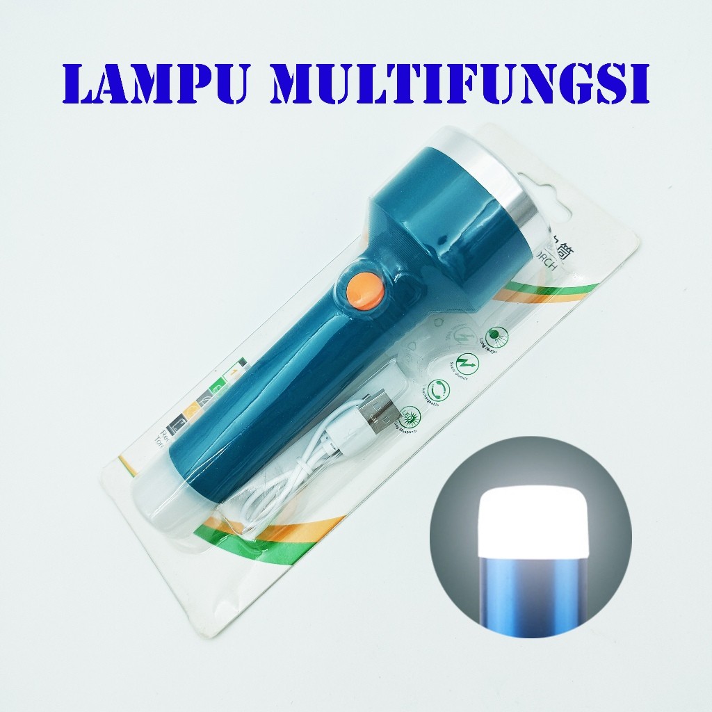 JS Senter LED senter tangan senter tangan super terang  Senter Multifungsi Senter Zoom In Out