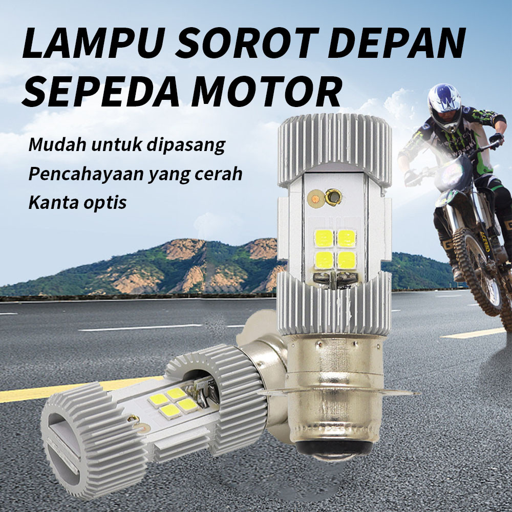 Lampu Led Motor Super Terang H6 M5 P15D Bohlam Lampu Depan Sepeda Motor LED Canbus 12V Bohlam Lampu 