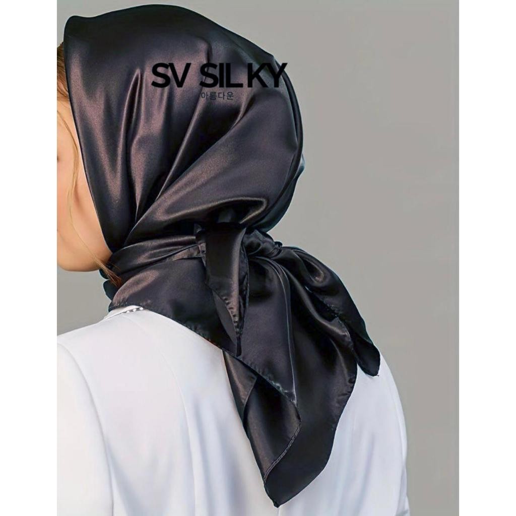 SV Silky Hijab Pasmina Yasin Hijab Satin Hijab Silk Hijab Premium Luxury Hijab Weeding Hijab Bridema
