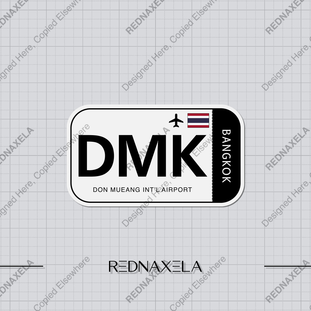 

Stiker Vinyl Don Mueang International Airport Code DMK Sign Sticker