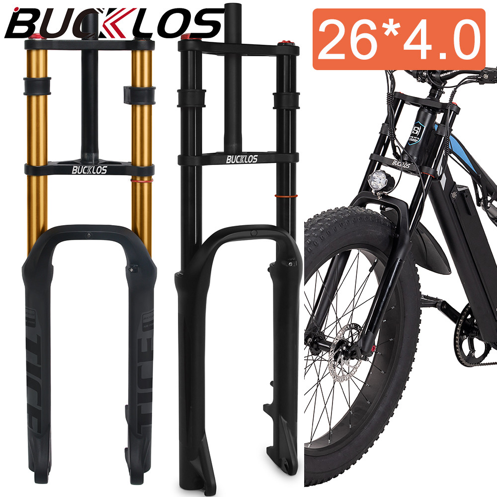 BUCKLOS 26*4.0 Snow Bike Fork Air Suspension Bicycle Fat Fork 4.0 Tire 9*135mm Mountain Bike Forks B
