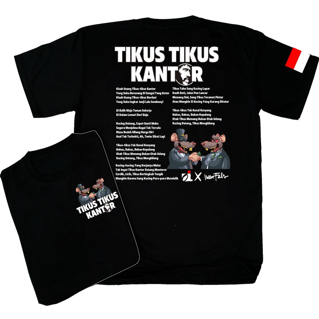 tshirt TIKUS TIKUS KANTOR OI X IWANFALS /cocok pria&wanita