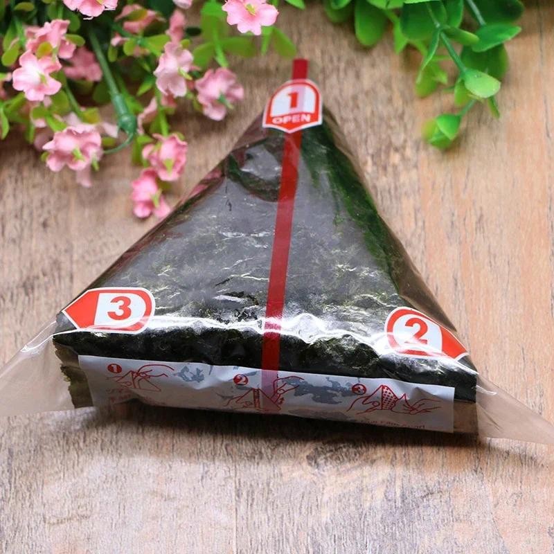 

20/50/100 Pcs Food Grade Double Layers Japanese Triangle Rice Ball Seaweed Onigiri Wrappers Sushi Bento Disposable Packing Bags