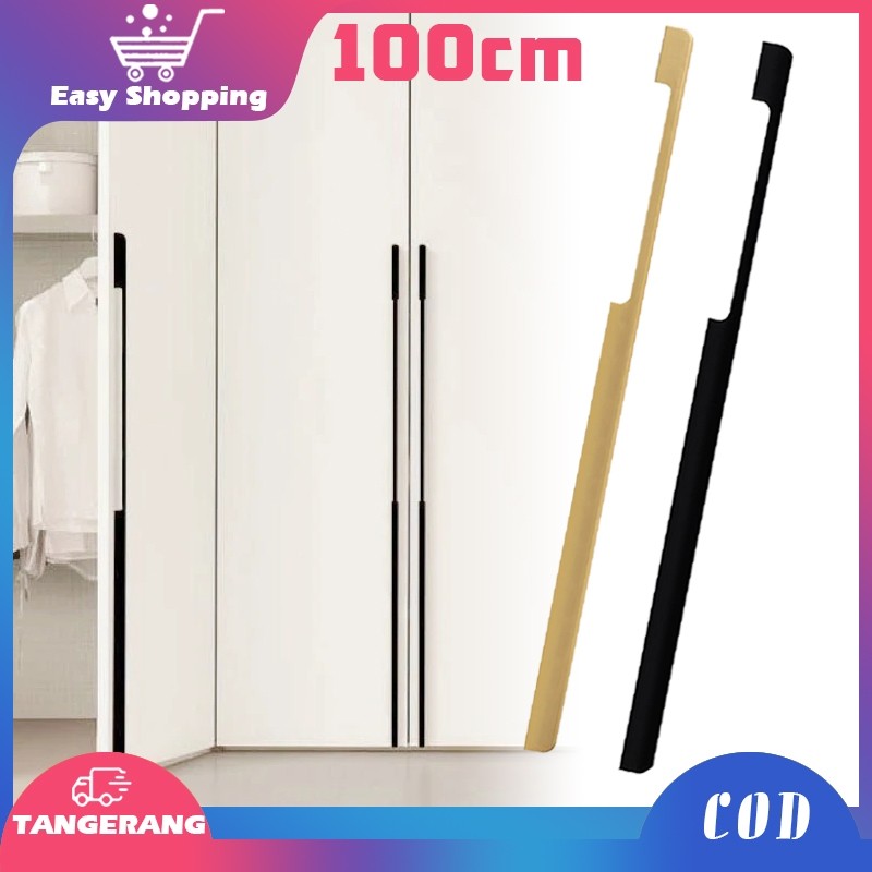 100cm Tarikan Lemari Panjang Handle Lemari Gold Gagang Pintu Lemari Minimalis Tarikan Pintu Lemari