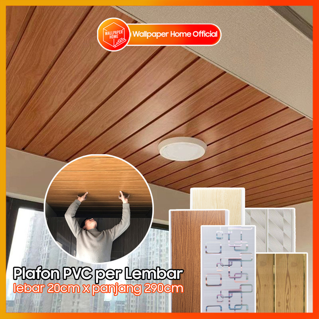 Wallpaper Home - Plafon PVC Motif Desain Beragam Waterproof Anti Lembab untuk Rumah & Ruang Tamu