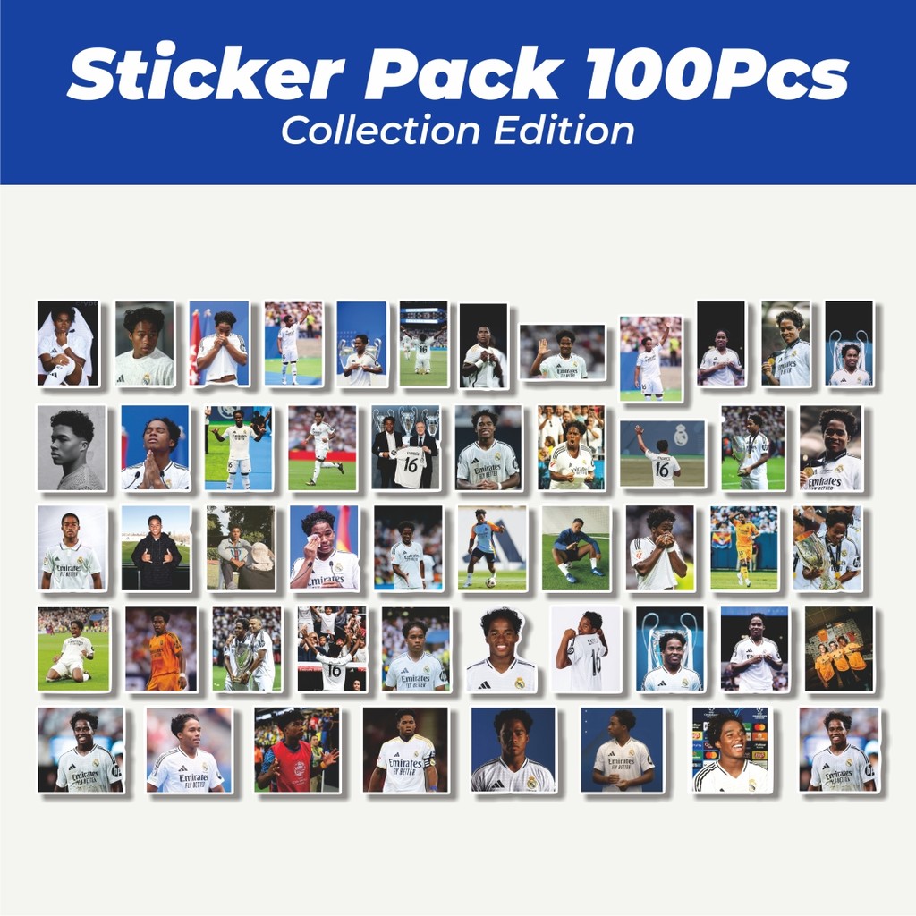 

Hot Stiker Sepak Bola RM Endrick V1 Dekorasi Lucu Kreatif untuk Notebook, Skateboard, HP