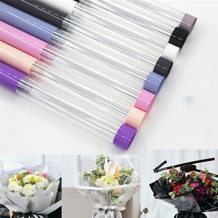 

Sky Floral Wrap Kertas Buket Cellophane Flower Wrapping Paper Color Frame Transparan List KB6054