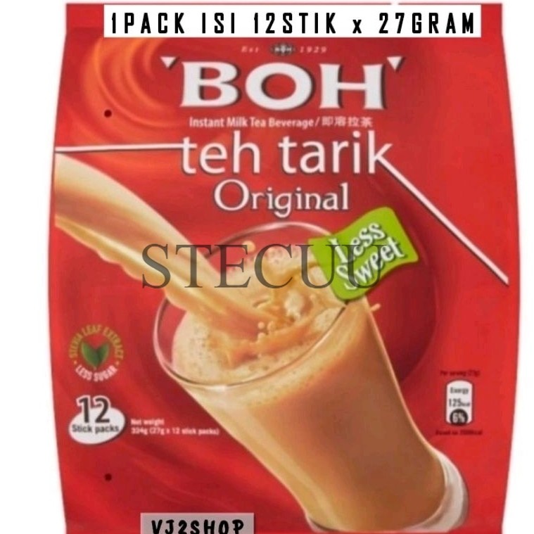 

Boh Teh Tarik Original Kurang Manis/Less Sweet With Stevia Leaf