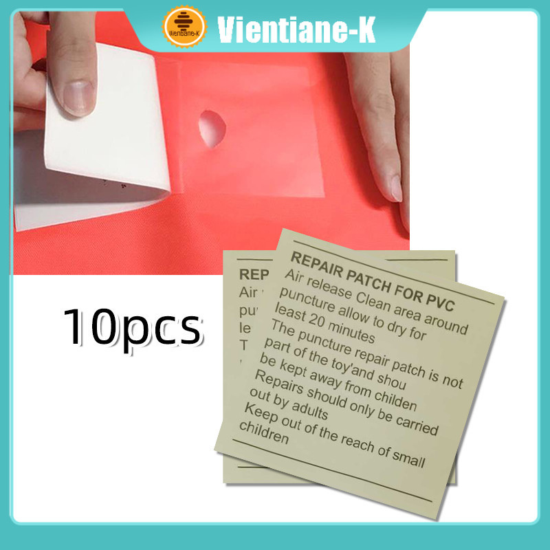 10Pcs Repair Patch For PVC / Lem Kasur Angin PVC / PVC Lem Repair Tahan Air