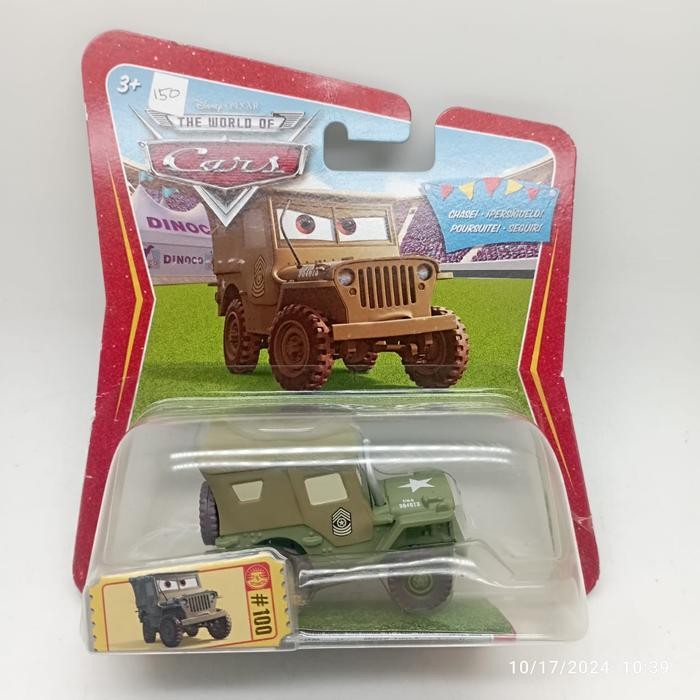 MAINAN... Disney Pixar The World of Cars Chase Sarge Mattel Diecast 1:55