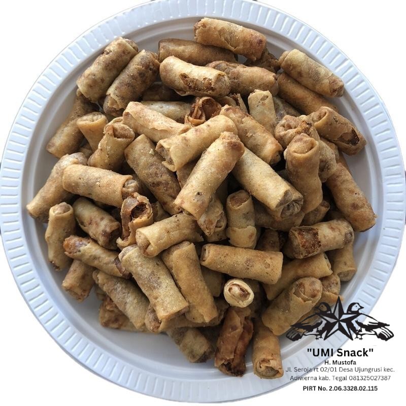 

Sumpia udang isi 250gr cemilan renyah asin sumpia isi udang Food Snack Kering Makanan Goreng Crispy Keripik