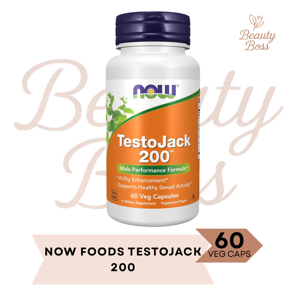 Now Foods Food TestoJack 200 mg Testosterone Vitality Suplemen Vitalitas Pria ORI USA
