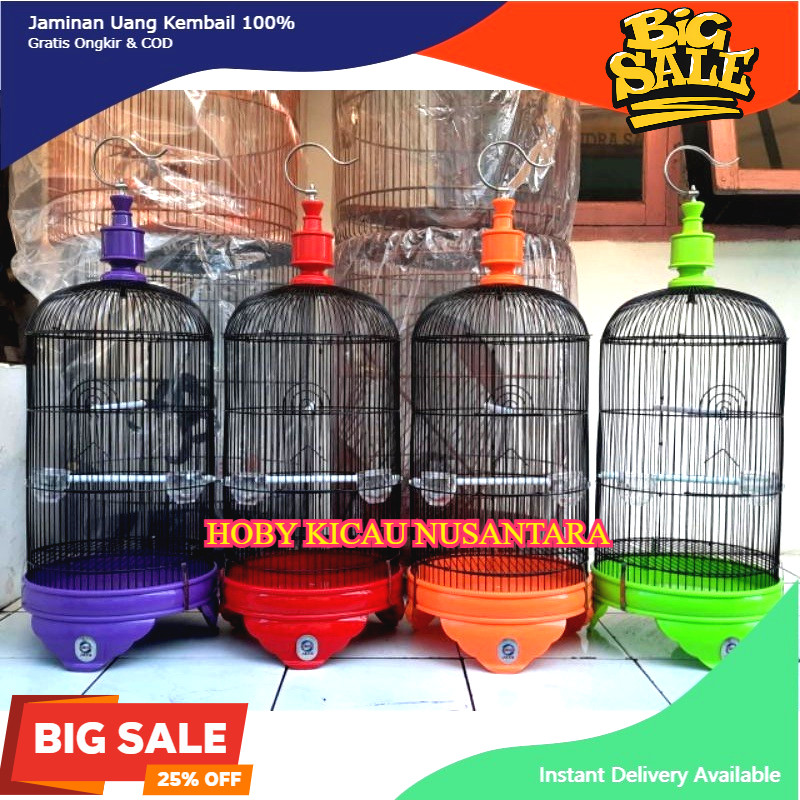 SANGKAR LOVE BIRD PVC WARNA EBOD JAYA LENGKAP//AKSESORIS kapsul besi