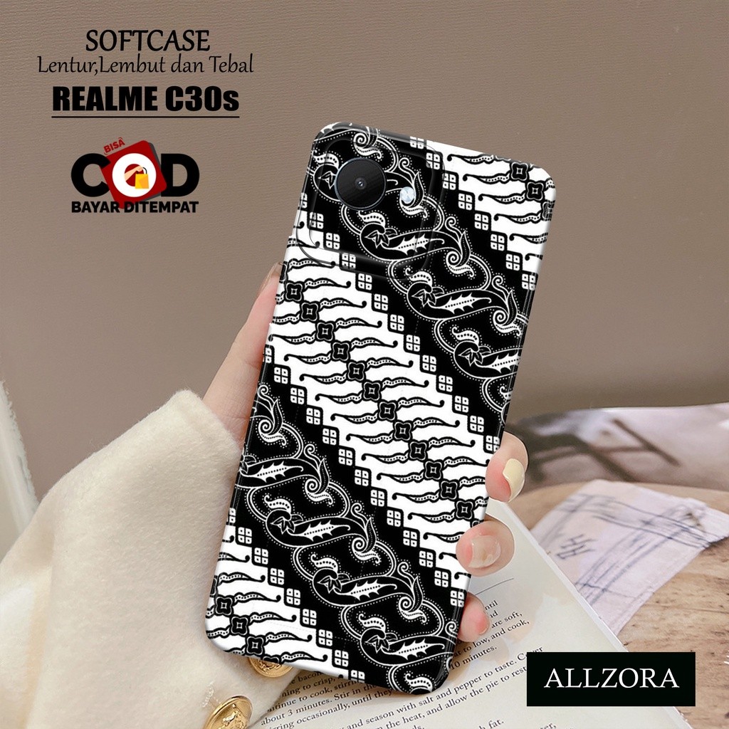Softcase Realme C30s Terbaru - Case Realme C30s Terbaru - Fashion Case  ABSTRAK BATIK - Kesing Hp Re