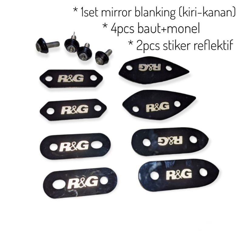 Mirror Blanking Cover Tutup Lubang Spion Model R&G R15 V3 R25 Ninja CBR 150R GSX ZX - cover tutup lu