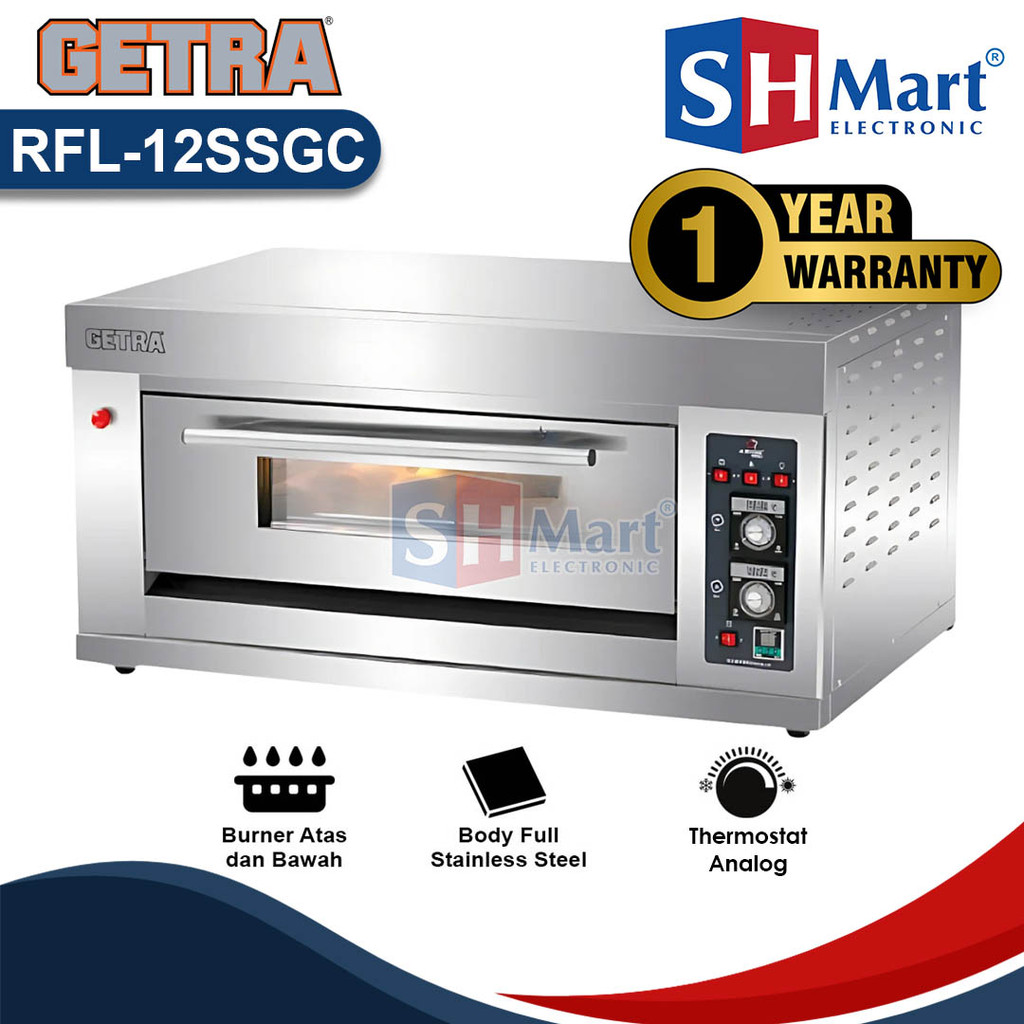 Oven Gas Baking Roti Getra 2 Loyang Stainless RFL-12SSGG / RFL 12SSGG Garansi Resmi (MEDAN)