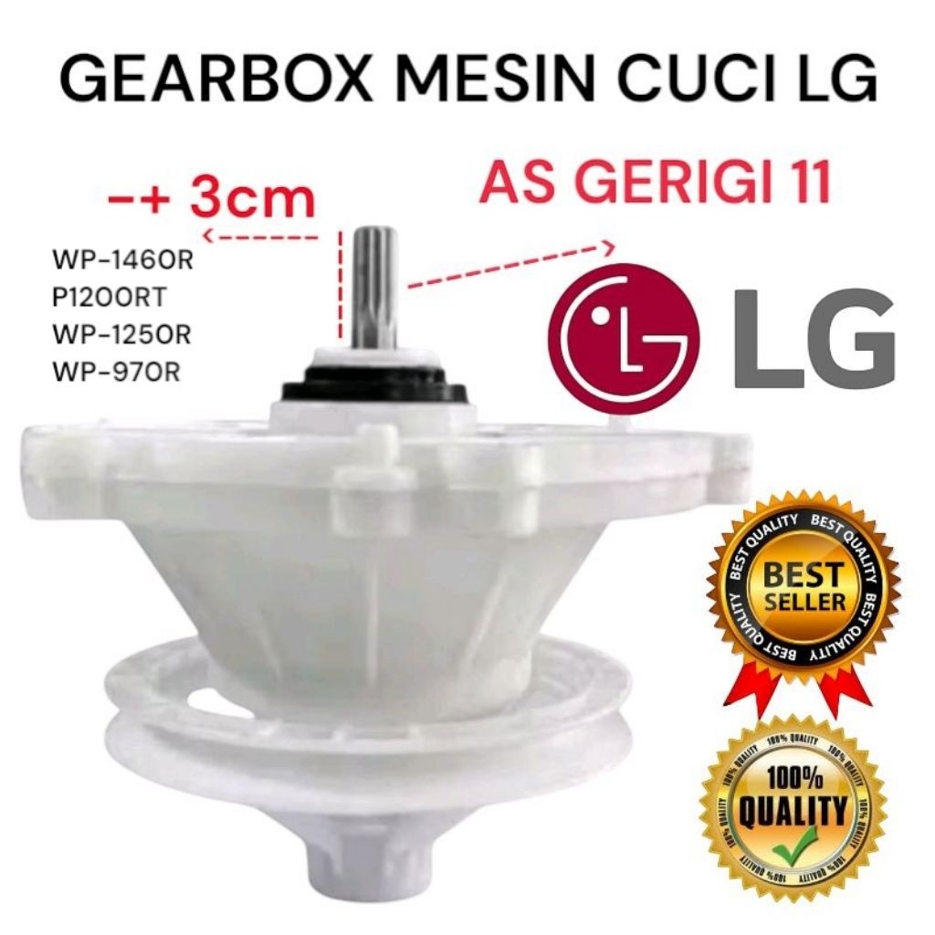 Gearbox/Girbok Mesin Cuci LG 2 Tabung Pully Dua LG WP-1460R/p1200RT/WP-970R/WP-1250R/WP-970Q/WP-1310
