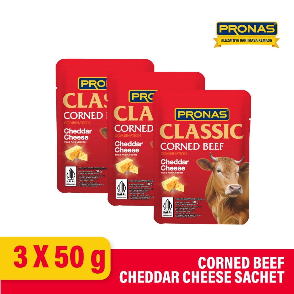 

Pronas Kornet Sapi Sachet Keju 50 g bundling (3 pcs)