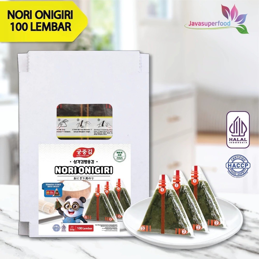 

ipunkfood NORI ONIGIRI | Nori Wrapper Khusus Bungkus Nori Triangle / Sushi Nori 100 Lembar